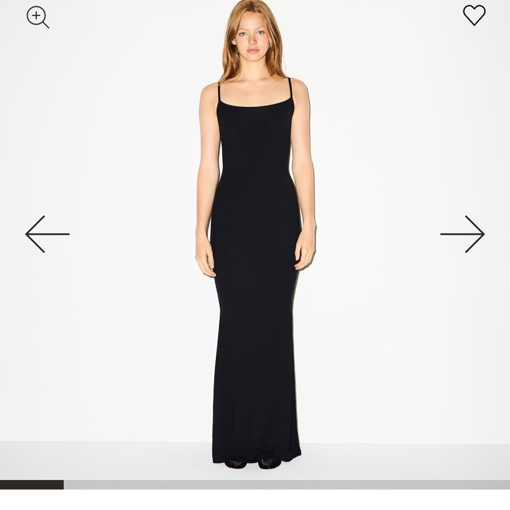SKIMS Classic Black Maxi Dress